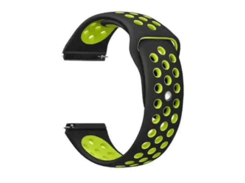 Ремешок BeCover Nike Style for Xiaomi Amazfit Bip/Bip Lite/Bip S Lite/GTR 42mm/GTS/TicWatch S2/TicWatch E Black-Yellow (705706) - фото 3