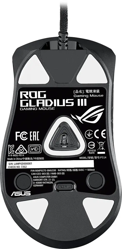 Миша комп'ютерна ASUS ROG Gladius III USB (90MP0270-BMUA00) - фото 3