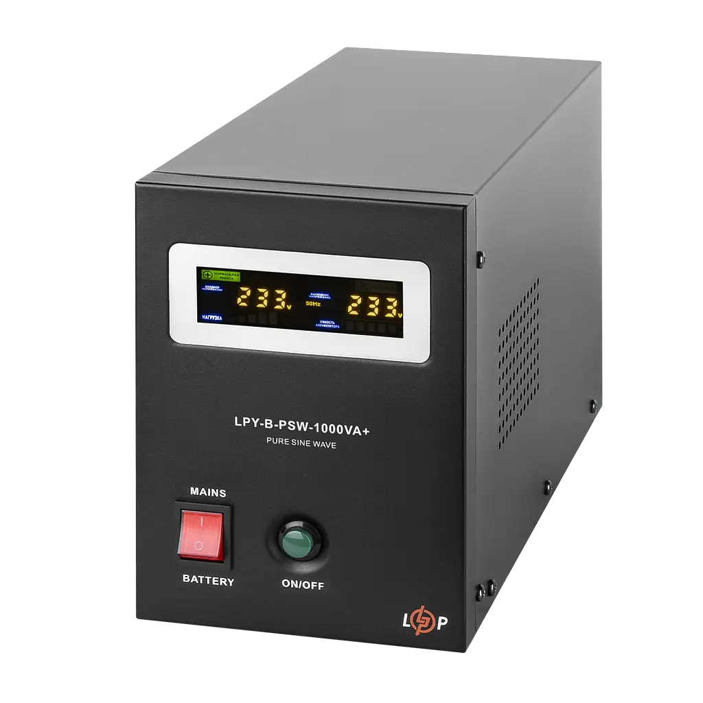 ДБЖ з правильною синусоїдою 12V LPY-B-PSW-1000VA+(700Вт) 10A/20A - фото 2