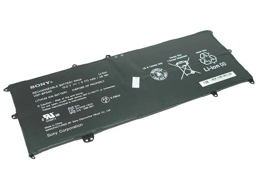 Акумулятор для ноутбука Sony Vaio VGP-BPS40 SVF14 15.0V Black 3170 mAh - фото 2