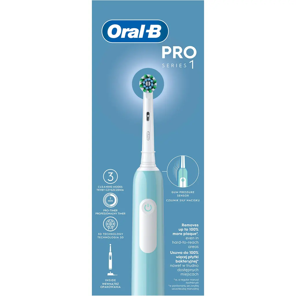 Електрична зубна щітка Oral-B Braun Pro Series 1 блакитна - фото 6