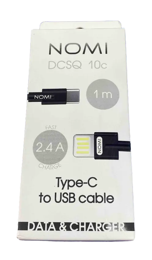 Кабель USB Type-C Nomi DCSQ 10 c 2.4 A 1 m - фото 4