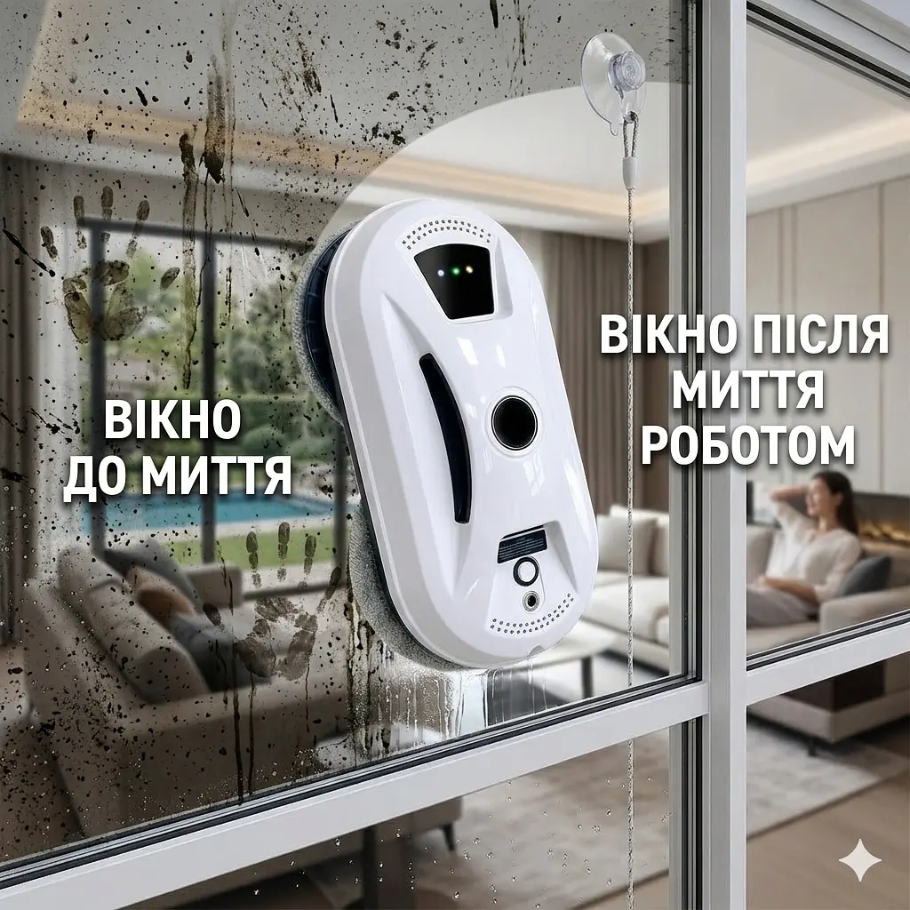 Умный бытовой робот-пылесос для мытья окон пола и потолка 3в1 с пультом управления и приложением для смартфона - фото 7