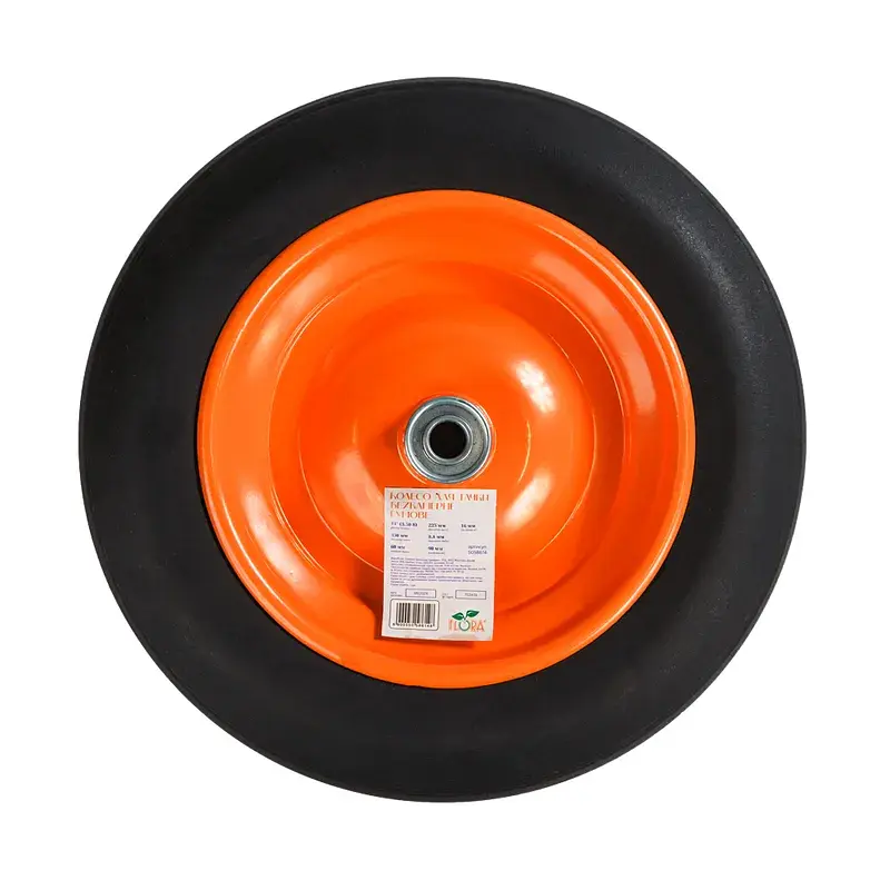 Колесо для тачки Flora безкамерне гумове 14" (3.50-8) 330x60 мм вісь Ø16 мм довжина 90 мм (5058614) - фото 6