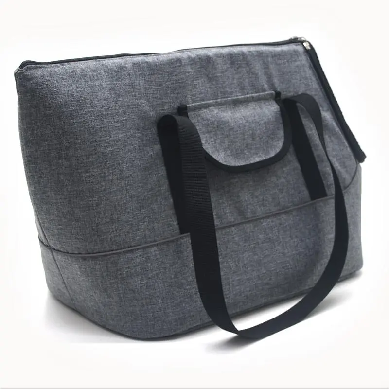 Сумка переноска Zoo-hunt Брюс для котів та малих порід собак №0 23х35х31 см сіра - фото 5