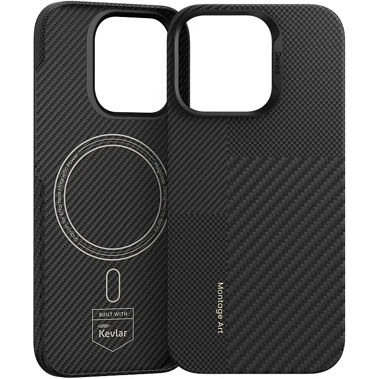 Чохол Benks Montage ArmorAir Kevlar Case 600D/1500D MagSafe для Apple iPhone 16 Pro Max Black (6948005905040) [117753] - фото 2