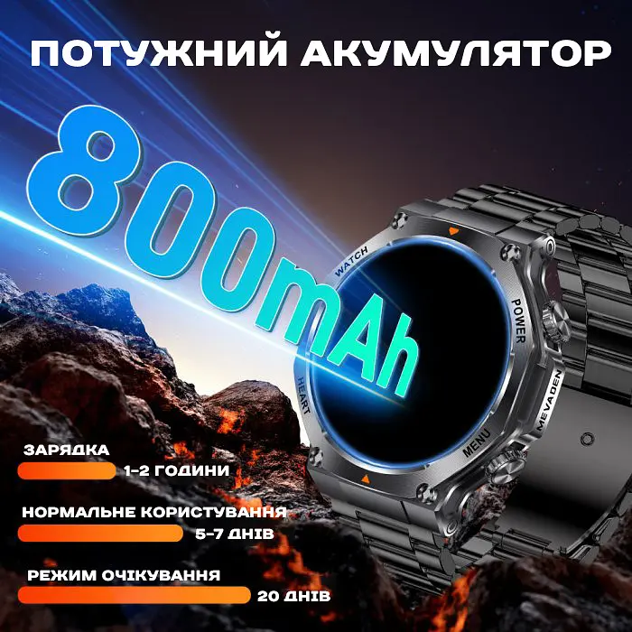 Часы Smart Mevaden Ultra Rubber, 2 ремешка - фото 5