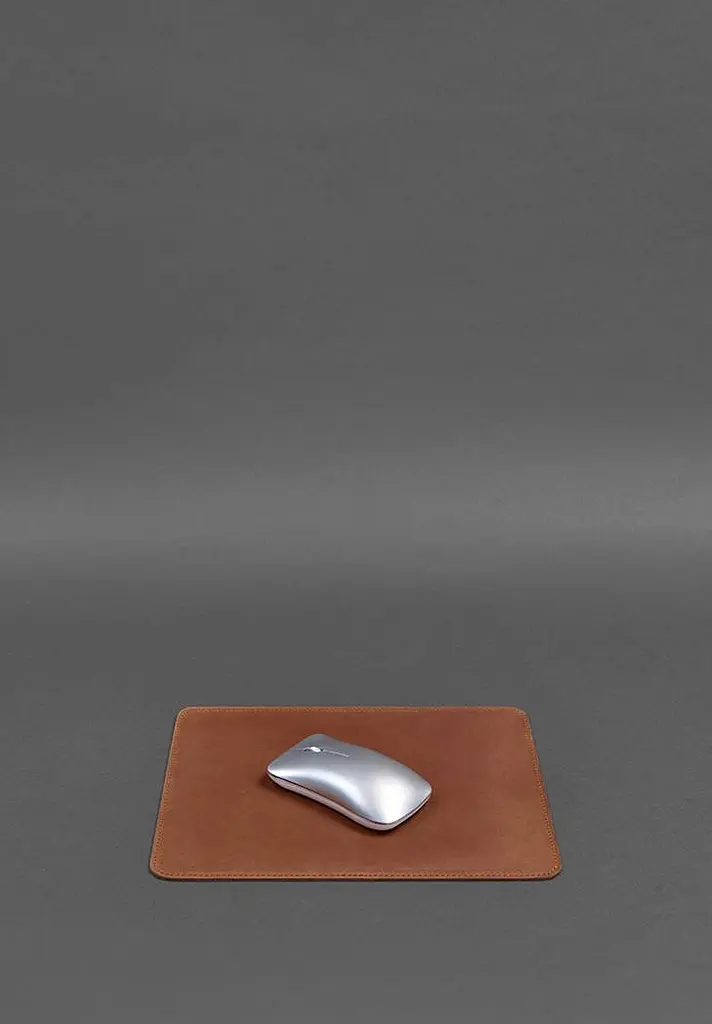 Коврик для мышки из натуральной кожи 1.0 светло-коричневый Crazy Horse - фото 3