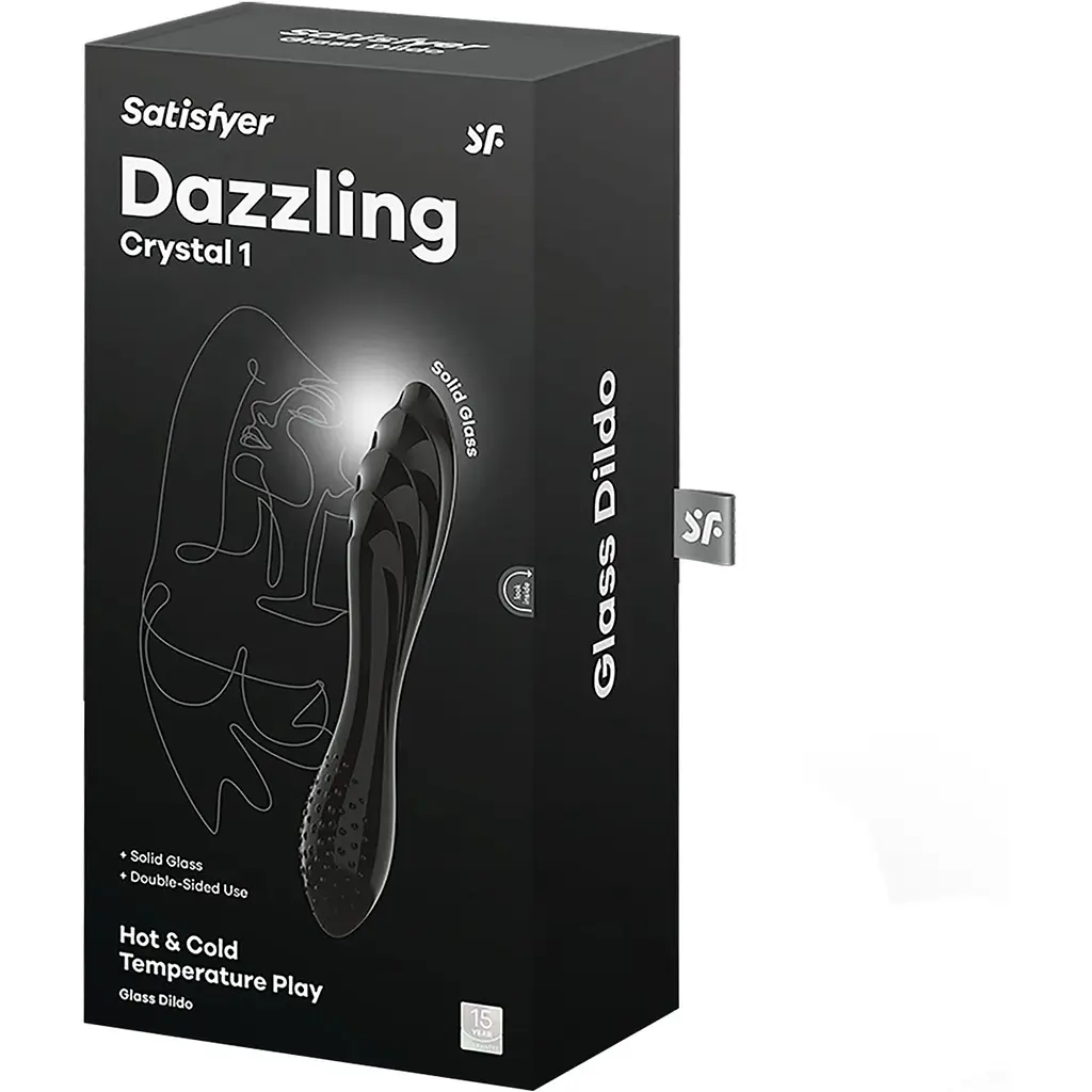 Скляний дилдо Satisfyer Dazzling Crystal 1 (Black) - фото 5