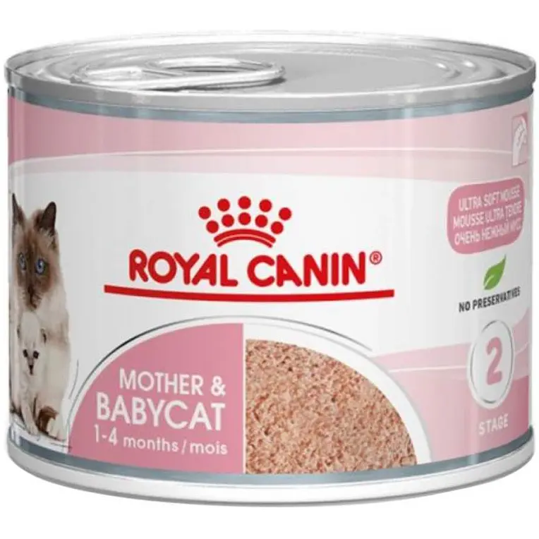 Вологий корм для кішок та кошенят Royal Canin Mother & Babycat Ultra soft mousse ніжний мус 195 г