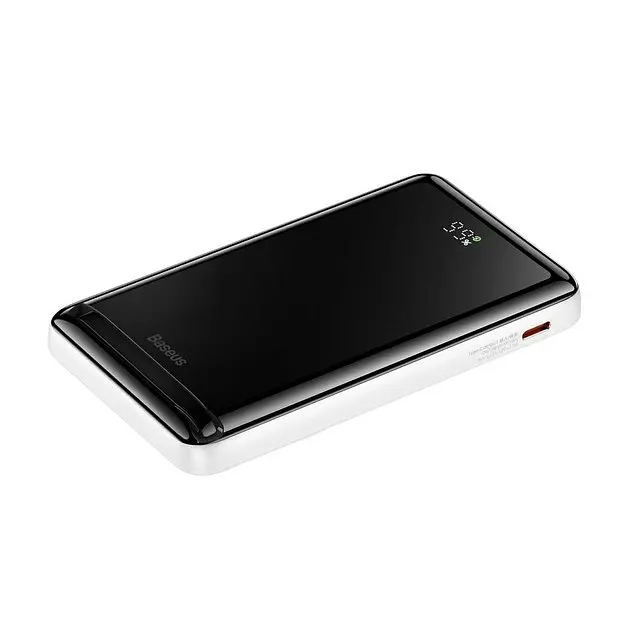 Внешний акумулятор Baseus Magnetic Bracket Wireless 10000mAh 20W White PPCX000002 - фото 4
