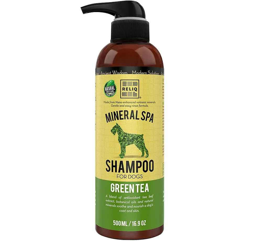 Шампунь для собак та котів Reliq Mineral Spa Green Tea Shampoo з екстрактом зеленого чаю 500 мл S500-GTA