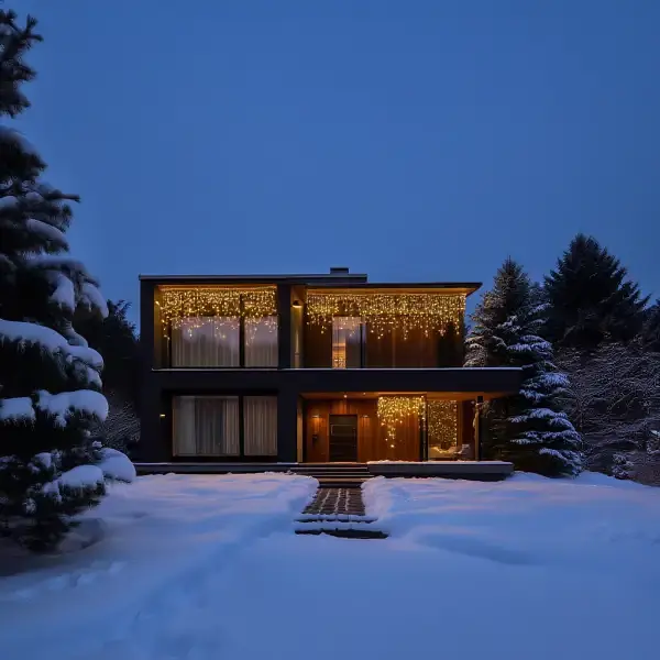 Уличная гирлянда Бахрома GarlandoPro 20 м 335 LED белая проволока Желтая 20MWY - фото 3