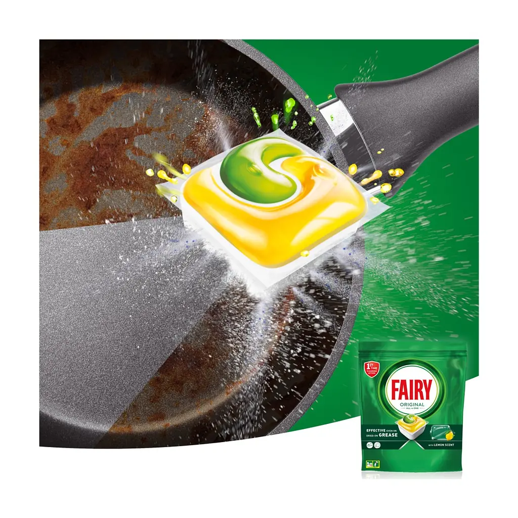 Таблетки для посудомийних машин Fairy Original All in One Lemon 29 шт. (8006540726891/8700216237314) - фото 4