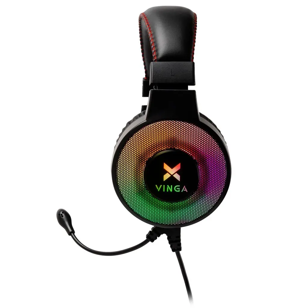 Ігрова гарнітура Vinga HSCU-100 Gaming LED Black (HSCU-100) - фото 3