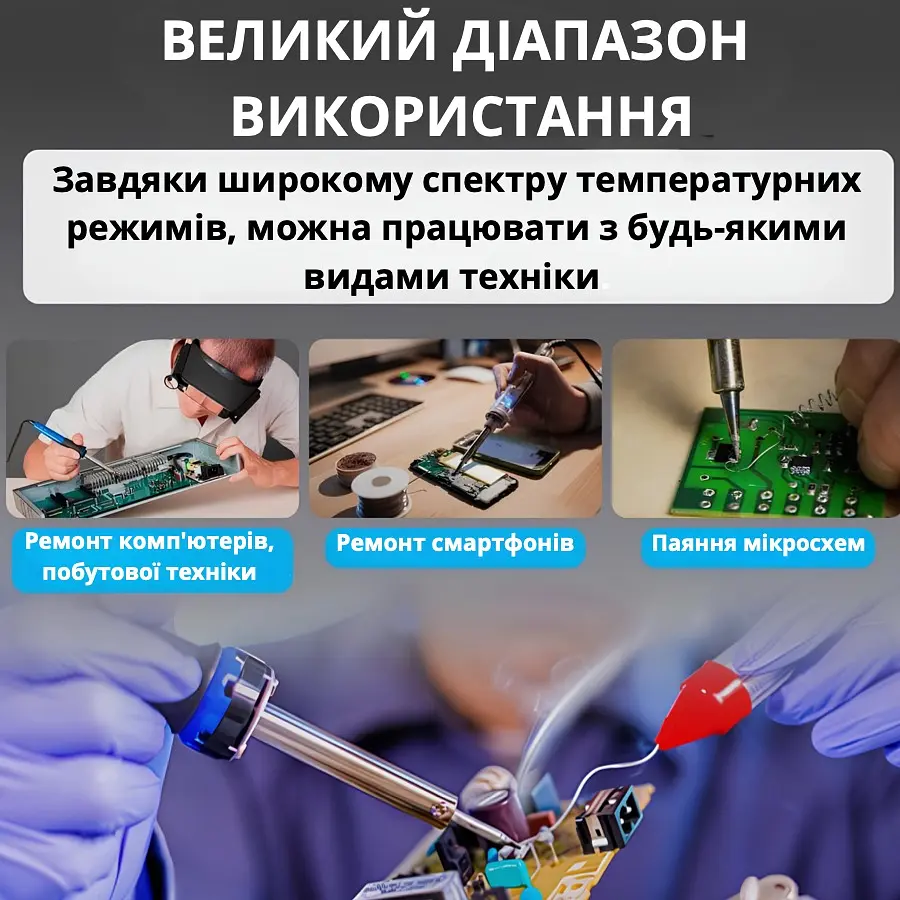 Набір для паяння 18 в 1 паяльний набір у футлярі - фото 11