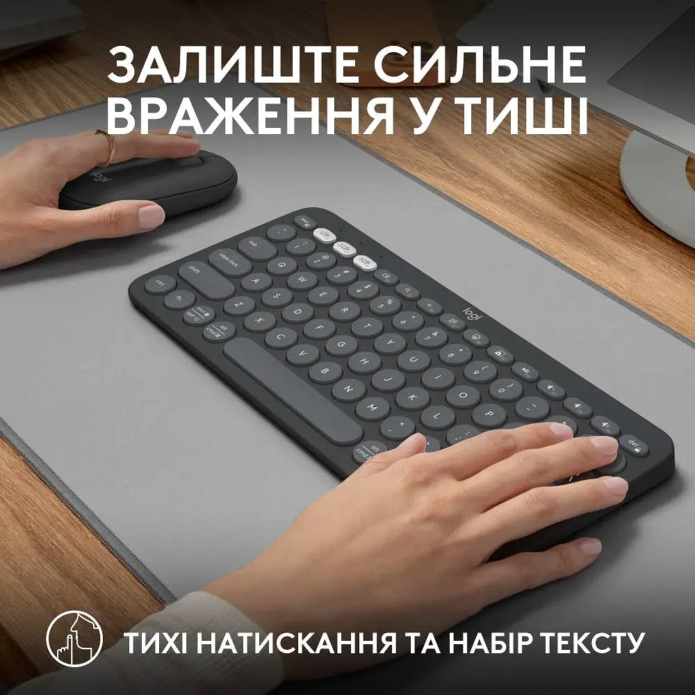 IT набор Pebble 2 Combo - Tonal Graphite - US INT'L - 2.4GHZ/BT Logitech teh0027094 - фото 5