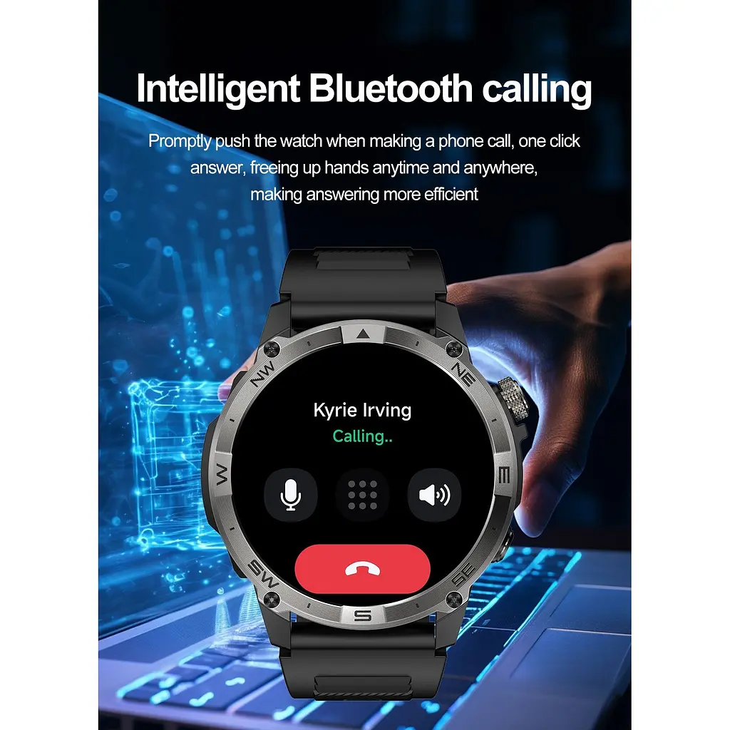 Смарт-годинник North Edge GPS Smart Titan з компасом чорний (3373) - фото 8