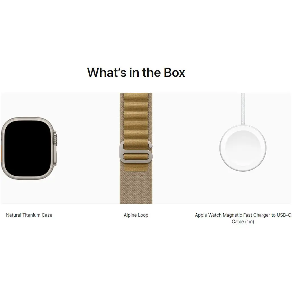 Смарт-годинник Apple Watch Ultra 2 49mm Natural Titanium Case with Tan Alpine Loop Medium (MX4F3) [114947] - фото 4