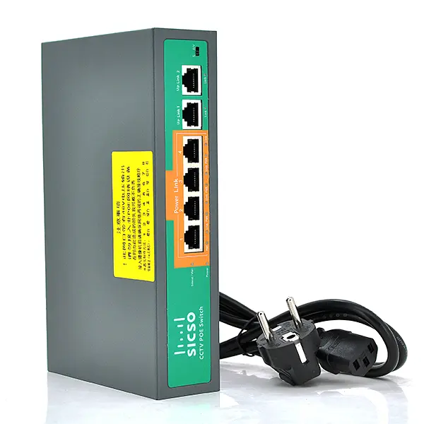 Коммутатор POE SICSO 48V с 4 портами POE 100Мбит + 2порт Ethernet(UP-Link) - фото 2