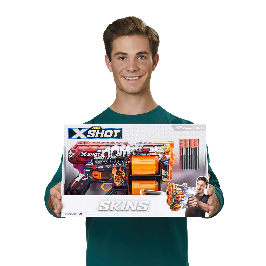 Швидкострільний бластер Zuru X-Shot Skins Dread Boom, 12 патронів (36517A) - фото 6