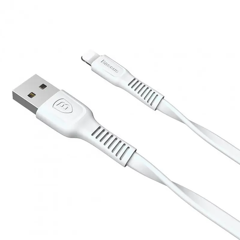 Кабель Baseus Tough Series Cable USB to Lightning 2A 1m CALZY-B02 White - фото 2