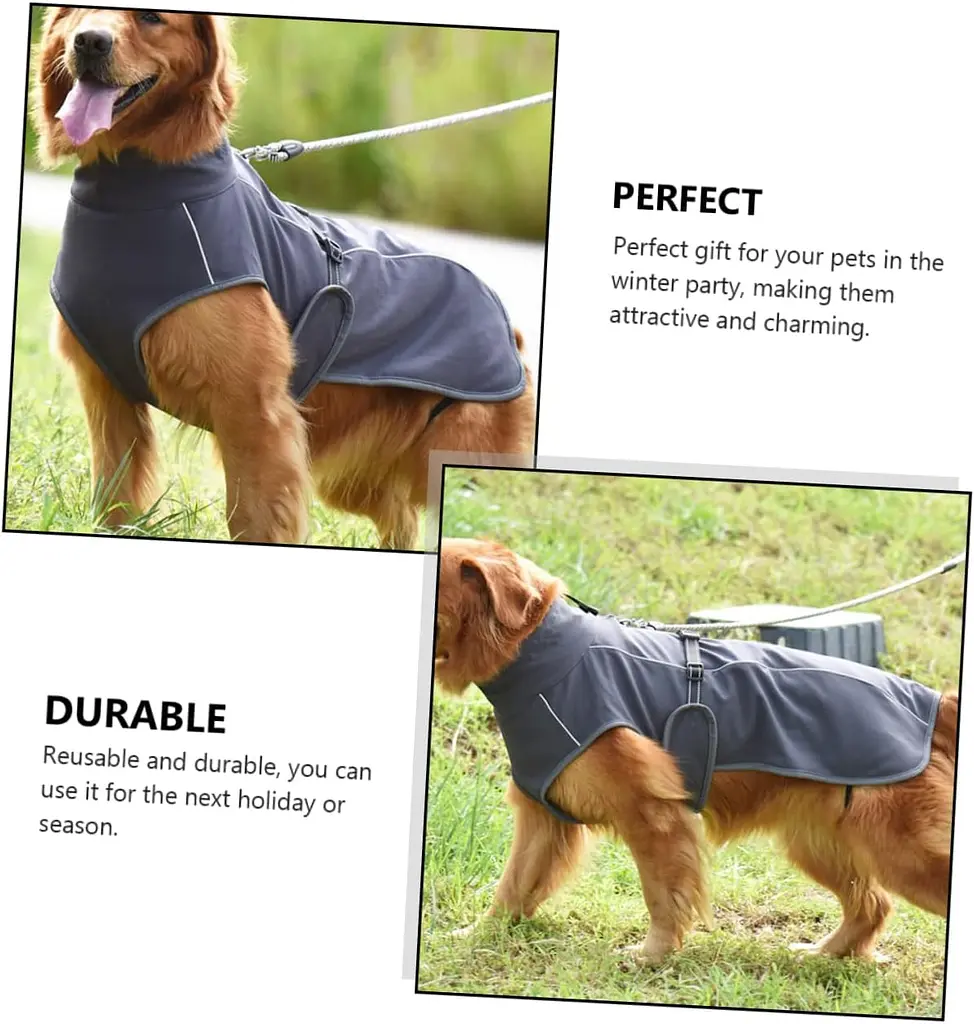 Світловідбивне тепле пальто для собак Derby DJ64 Grey XL - фото 2