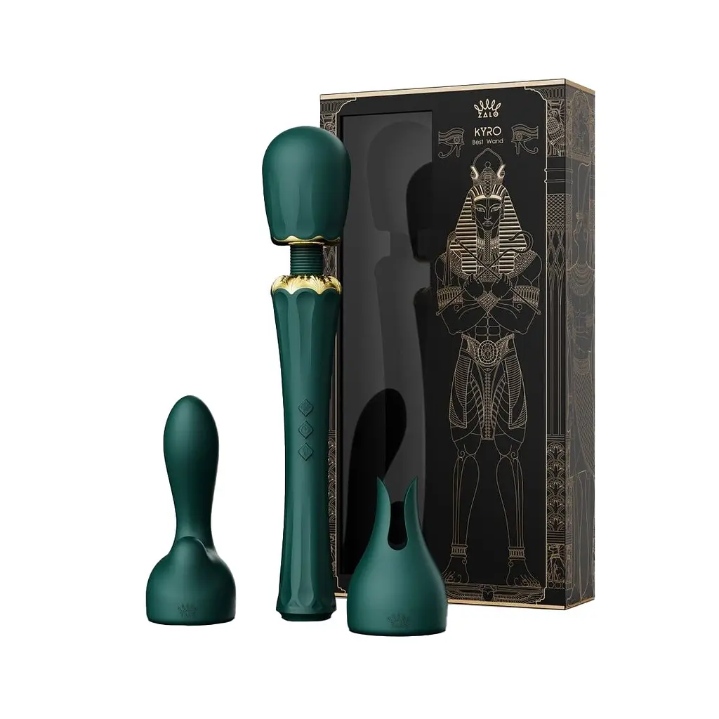 Вібромасажер з насадками Zalo - Kyro Wand Turquoise Green - фото 9