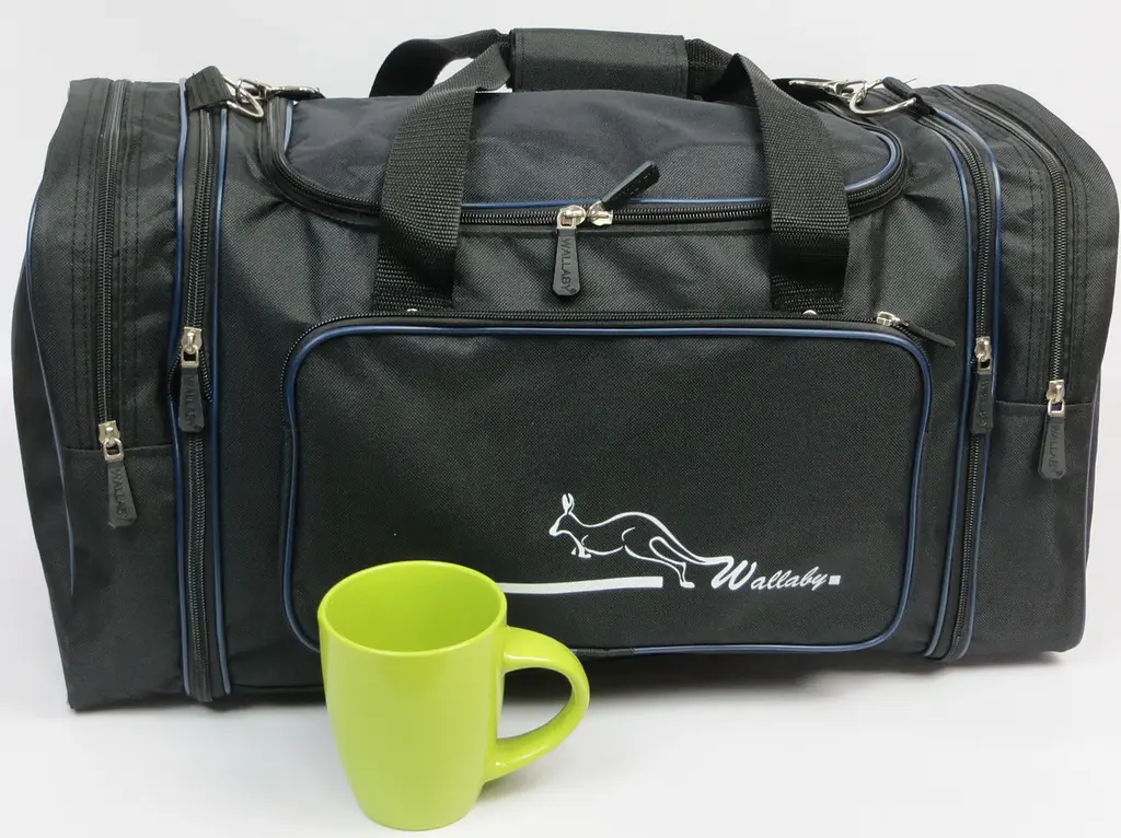 Спортивна сумка Wallaby 365 з розширенням 40/50 л 54(66)x25x30 см Чорна - фото 2