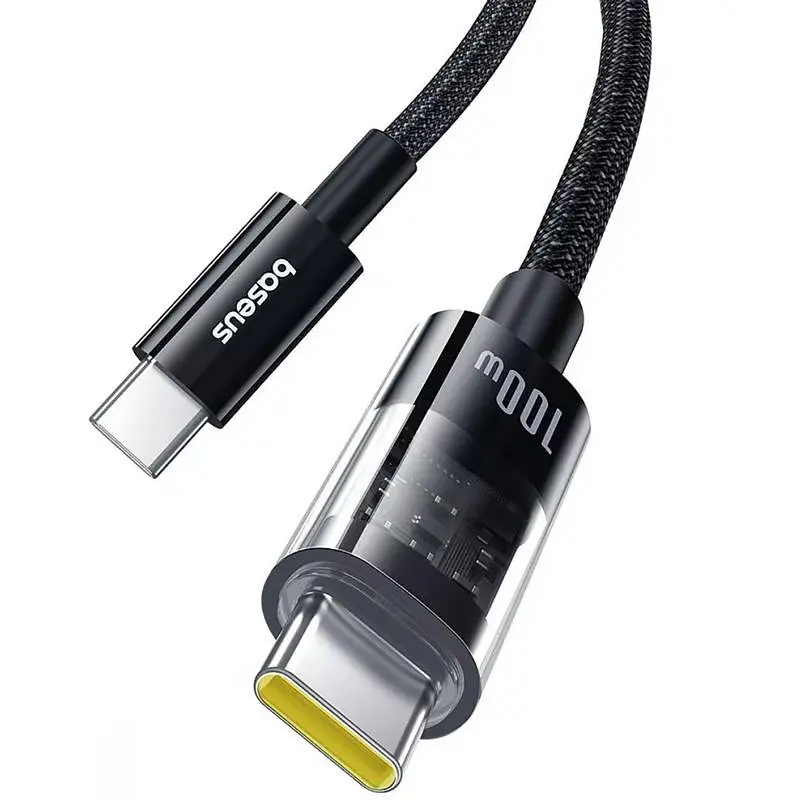Дата кабель Baseus Gem Fast Charging Type-C to Type-C 100W (1m) (P10373000111) Cluster Black - фото 2