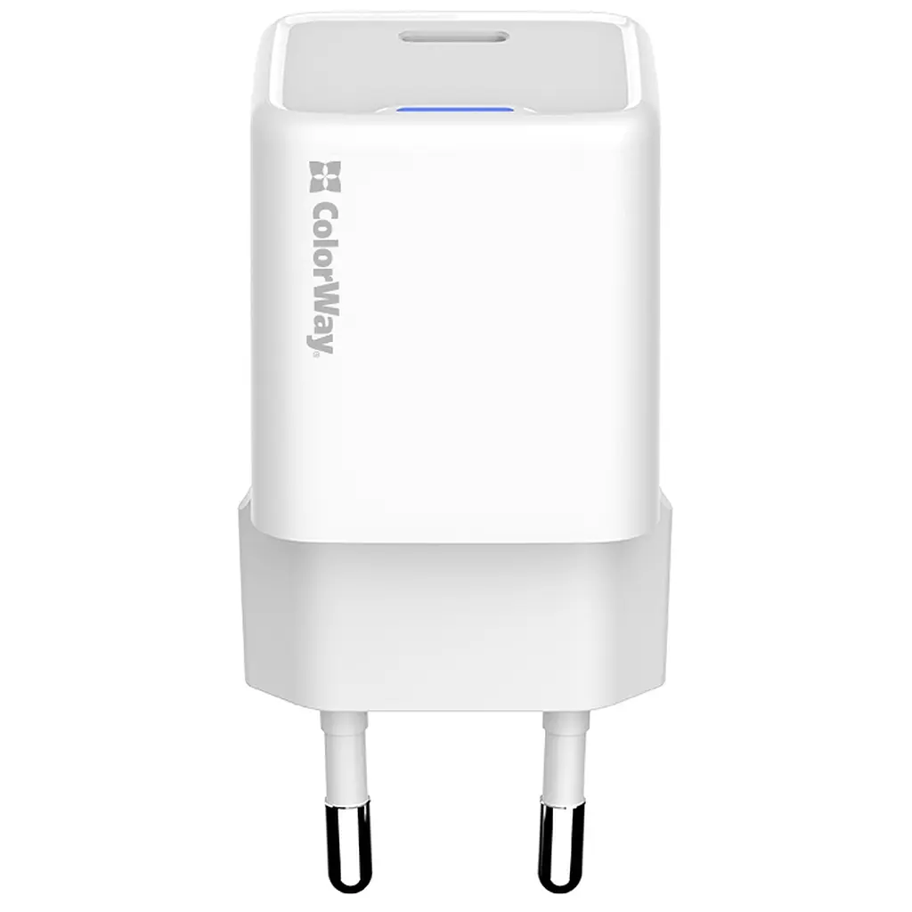 Зарядний пристрій ColorWay C101C GaN Mini 20 Вт PD PPS USB-C білий (CW-CHS059PD-WT) - фото 4