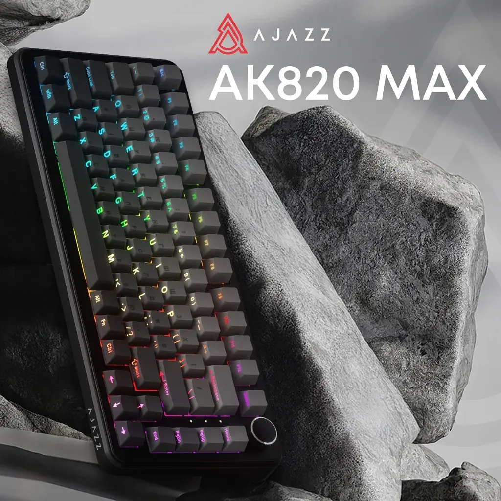 Клавіатура Ajazz AK820 Max Magnetic Switch RGB USB UA Gradient Black (AK820MAX-M-S-GG) - фото 4