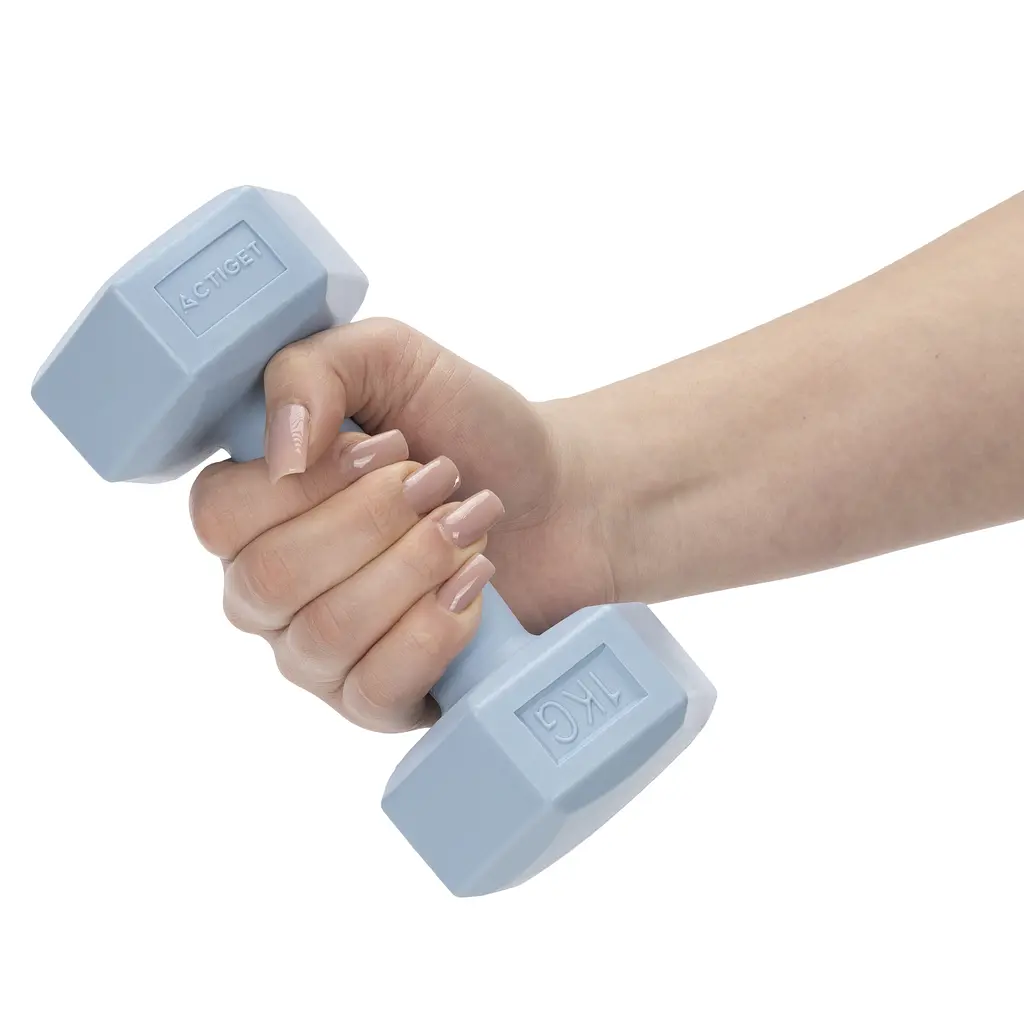 Гантелі Actiget Hex 2 x 1 кг ACT0156 Sky Blue - фото 3