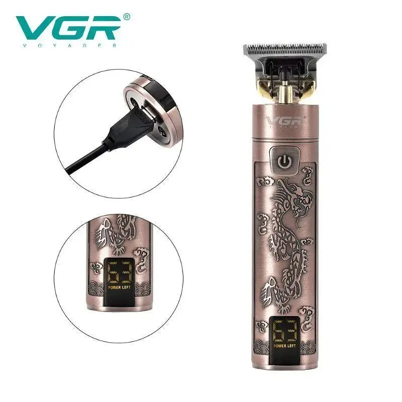 Машинка для стрижки та тример для бороди VGR V-076 акумуляторна з LED-дисплеєм - фото 3