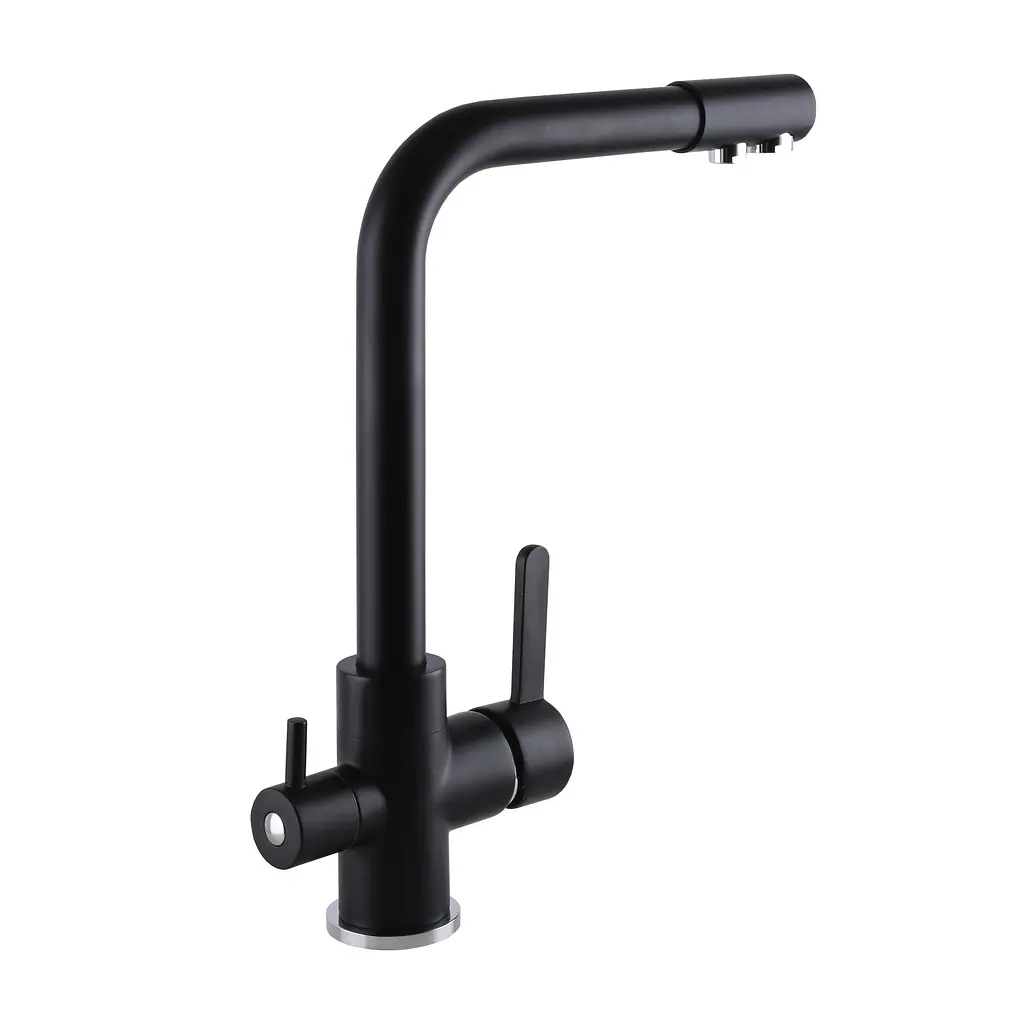 Змішувач для кухні під осмос Globus Lux GLLR-0444-10-BB Чорний матовий - фото 5