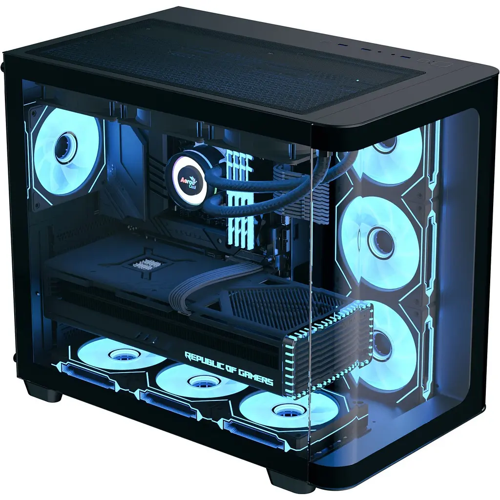 Корпус AeroCool P500C-G-BK-v1 Black (ACCM-PN01043.11) [146677] - фото 2