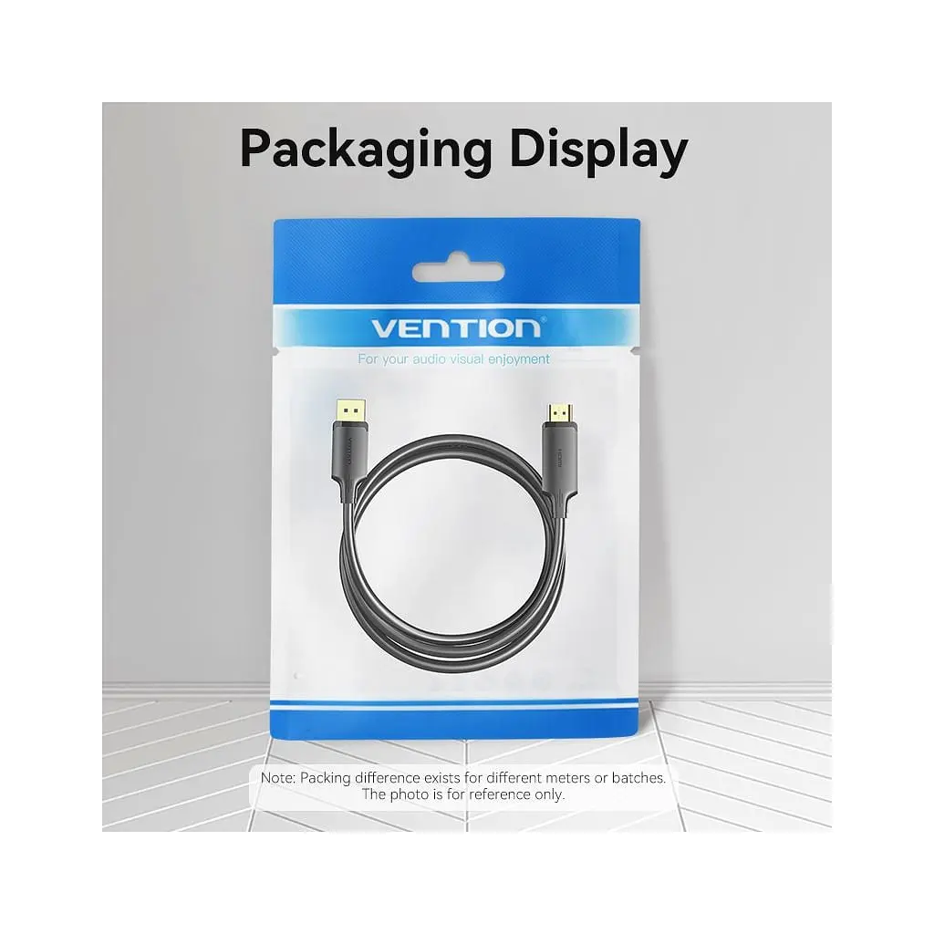 Кабель мультимедійний DisplayPort M to HDMI M 1.8m 4K40Hz black Vention (HFOBAC) - фото 7