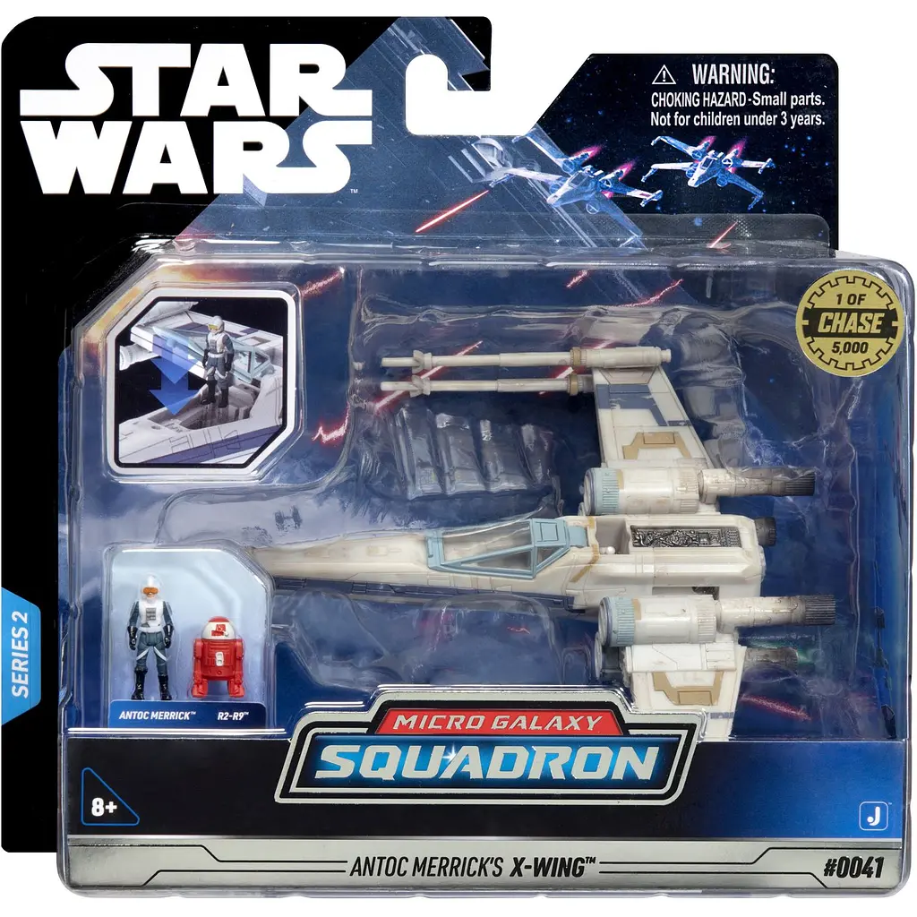 Ігрова колекційна фігурка Star Wars Micro Galaxy Squadron X-Wing (Blue 1) + Antoc Merric & R2-R9 12.5 см - фото 7