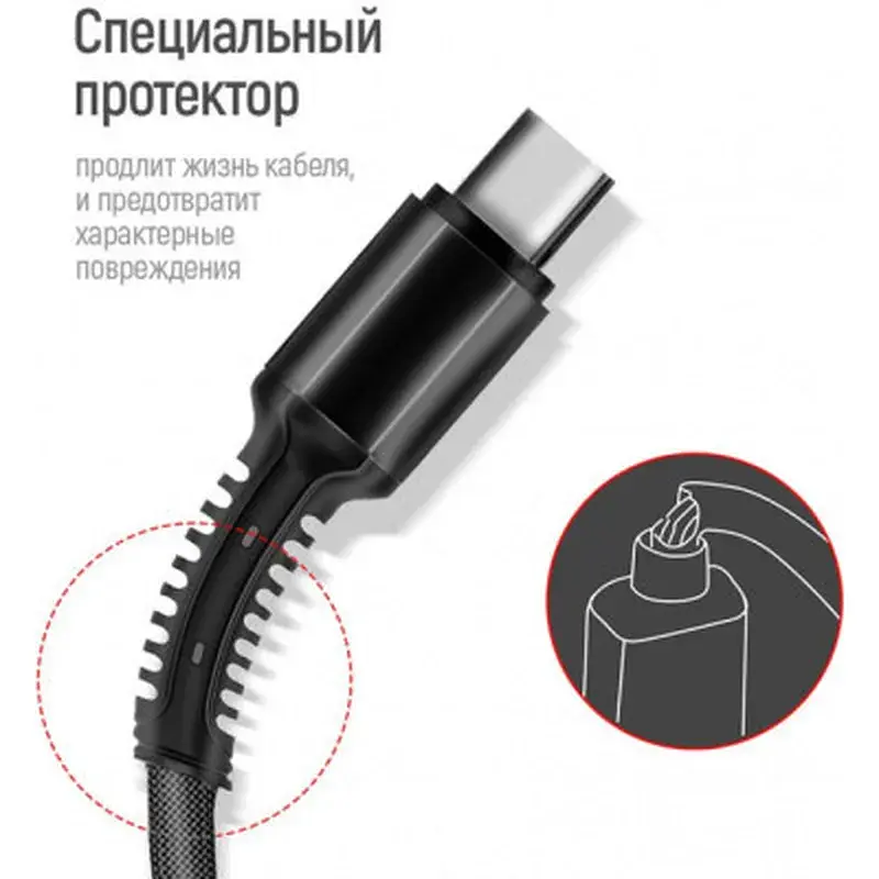 Дата кабель USB 2.0 AM to Lightning + Micro 5P + USB-C 4.0A (20W) ColorWay (CW-CBU3003-GR) - фото 6