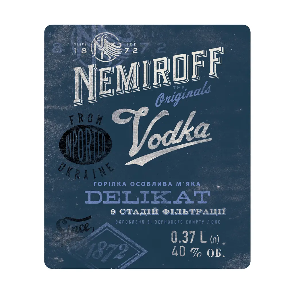 Водка особенная Nemiroff Originals Деликат мягкая 40% 0.37 л - фото 4