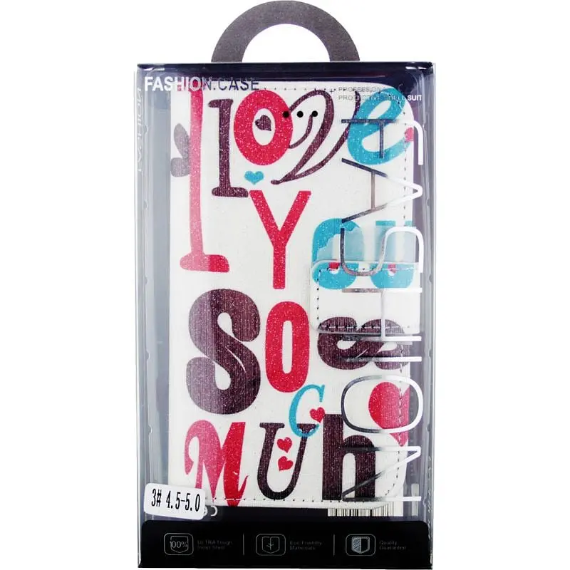 Чохол-книжка Toto Book Universal cover Picture Love with window 4.5-5" Hot Pink - фото 2