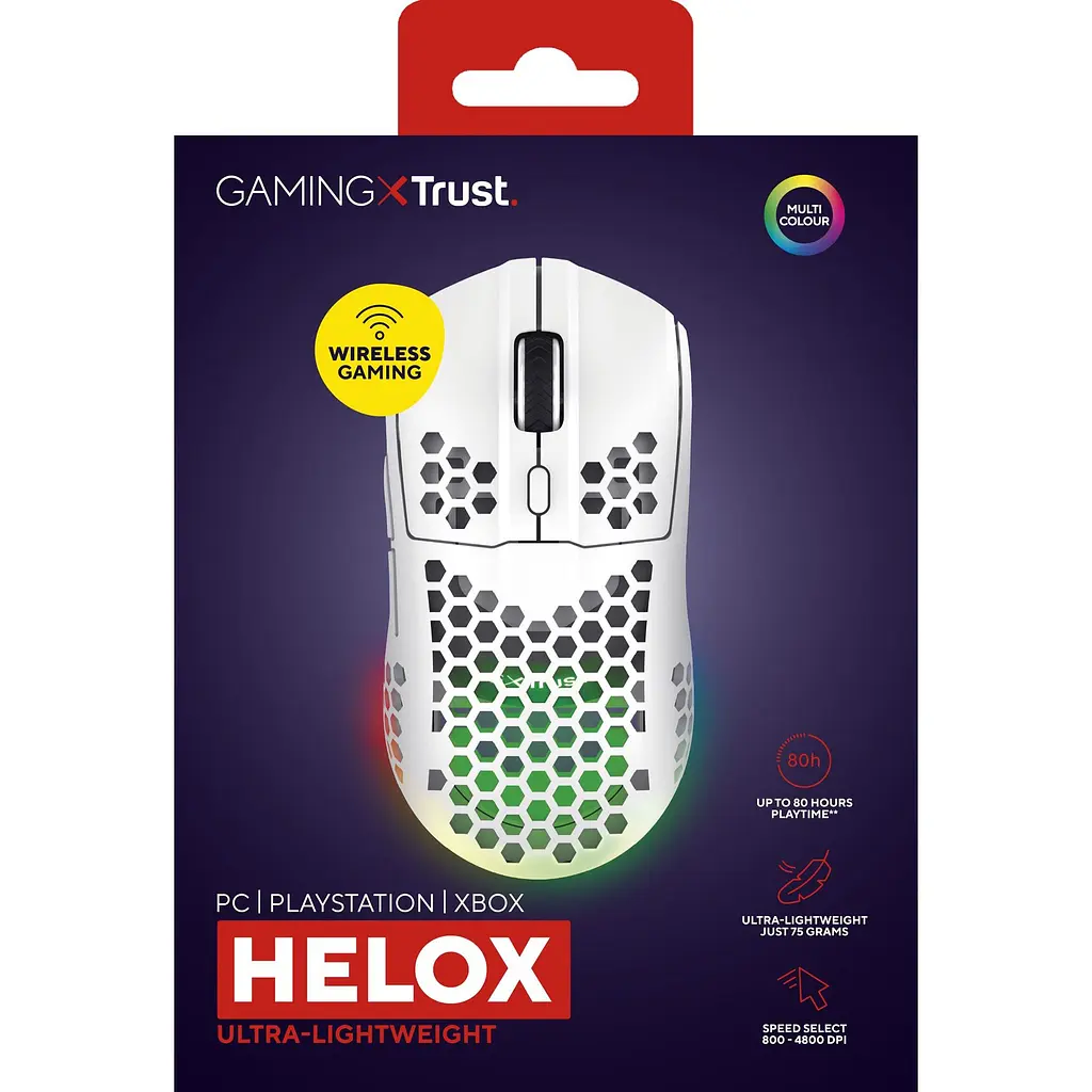 Миша Trust GXT 929 Helox Wireless/USB White (25390) [143050] - фото 6