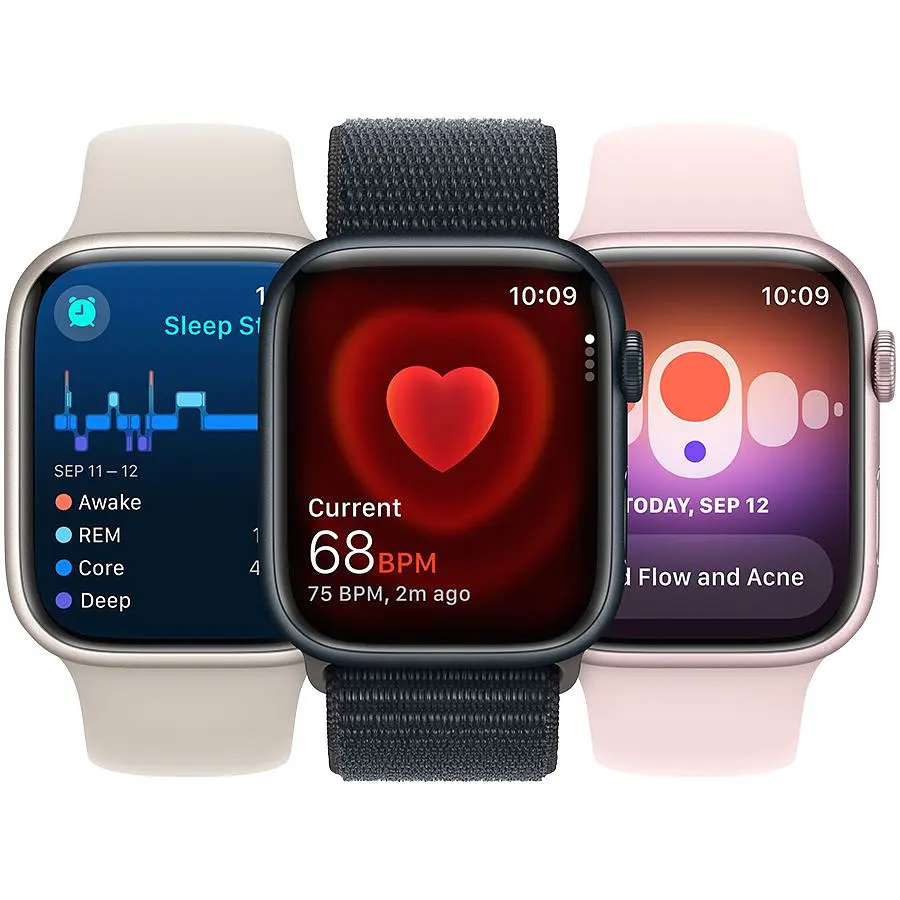 Смарт-часы Apple Watch Series 9 GPS 45 mm Midnight Aluminium Case with Midnight Sport Band - M/L Model A2980 (Grade C) Seller Refurbished - фото 7