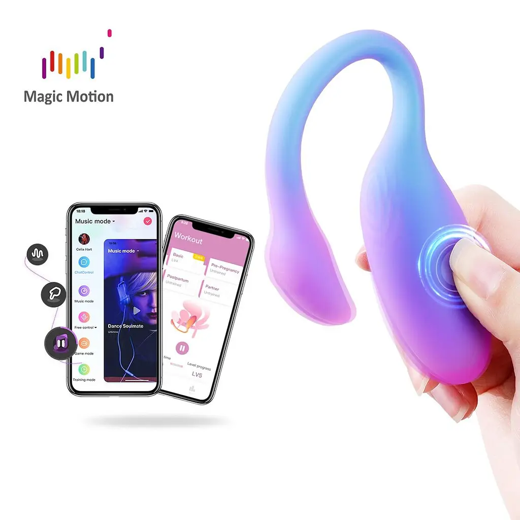 Смарт-віброяйце Magic Motion Flamingo Max Blue 2 в 1: віброяйце та тренажер Кегеля, 10 режимів - фото 2
