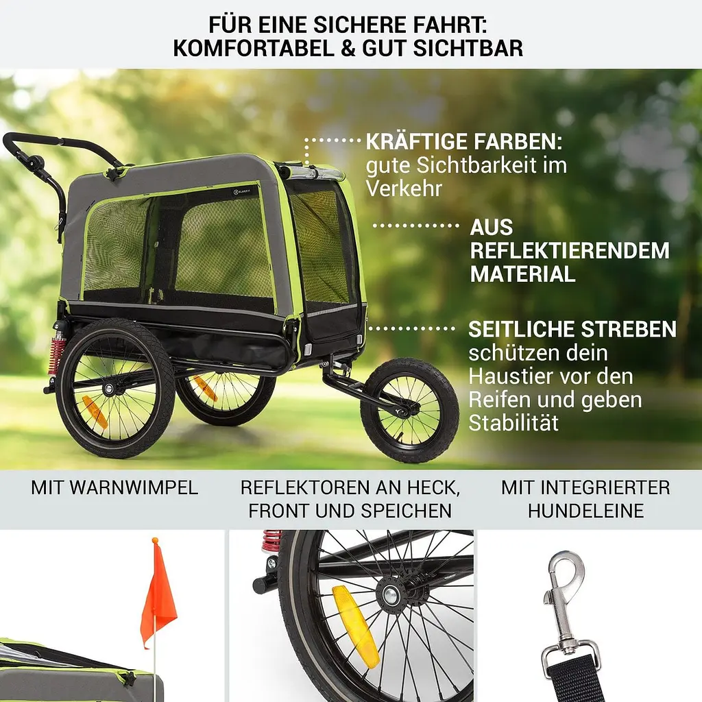 Тележка Klarfit Husky Vario 2-в-1 (10034173) - фото 3