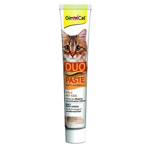 Паста для котів з чутливим травленням GimCat Duo Paste Anti-hairball malt with cheese мальт і сир, 50 г - фото 2