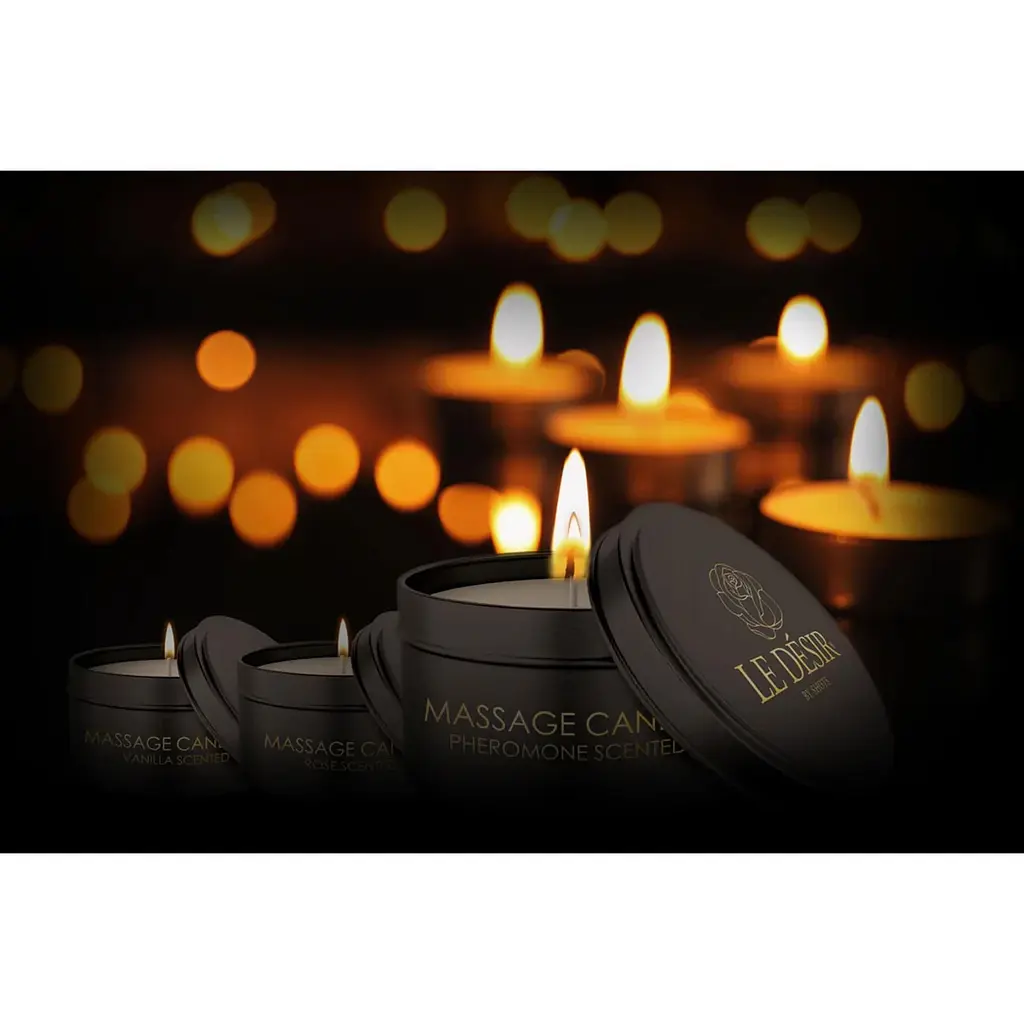 Масажна свічка Le Desir Erotic Massage Candle Rose Scented, 100 г - фото 5