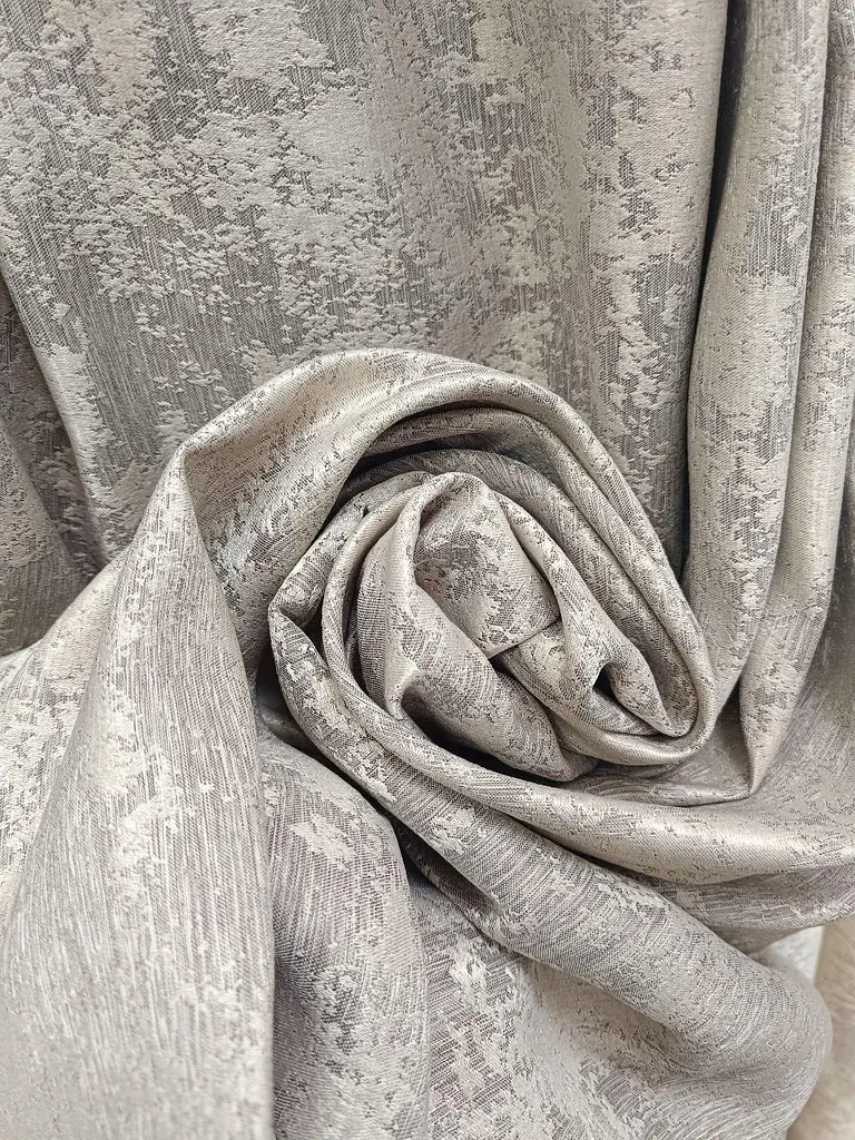 Комплект штор льон мармур двосторонній сіро-бежевий 2 шт 300х250 - фото 3