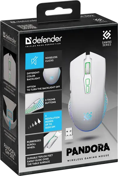 Миша Defender Pandora GM-502 White (52502) - фото 10