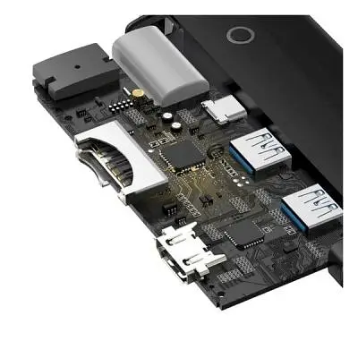 Концентратор Baseus USB-C 6-in-1 HDMI + 2xUSB 3.0 + PD + SD/TF black (WKQX050101) - фото 6